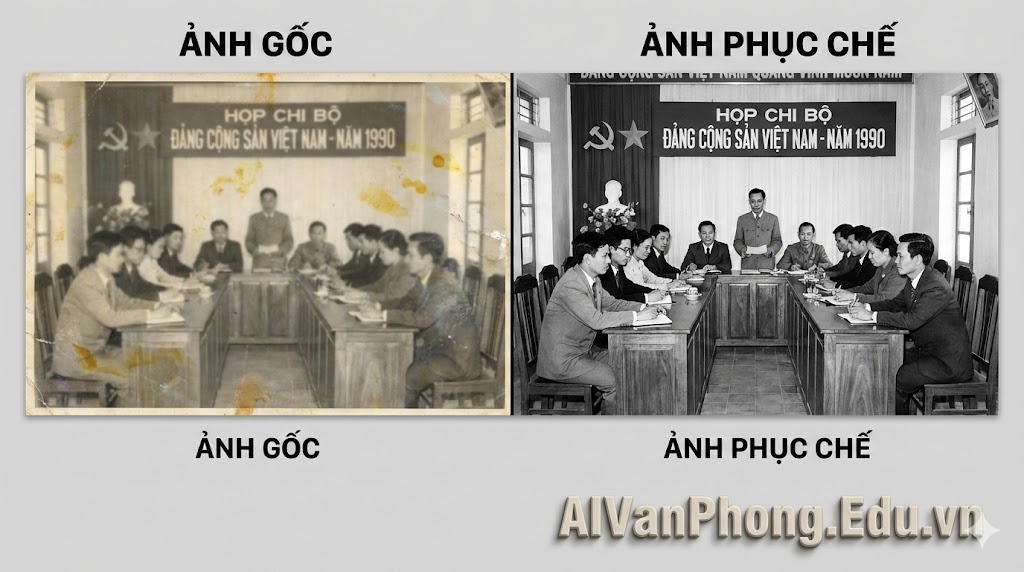 Hướng dẫn cán bộ khôi phục ảnh cũ và xử lý ảnh mờ bằng Nano Banana để nâng cao hiệu quả tuyên truyền năm 2026 2