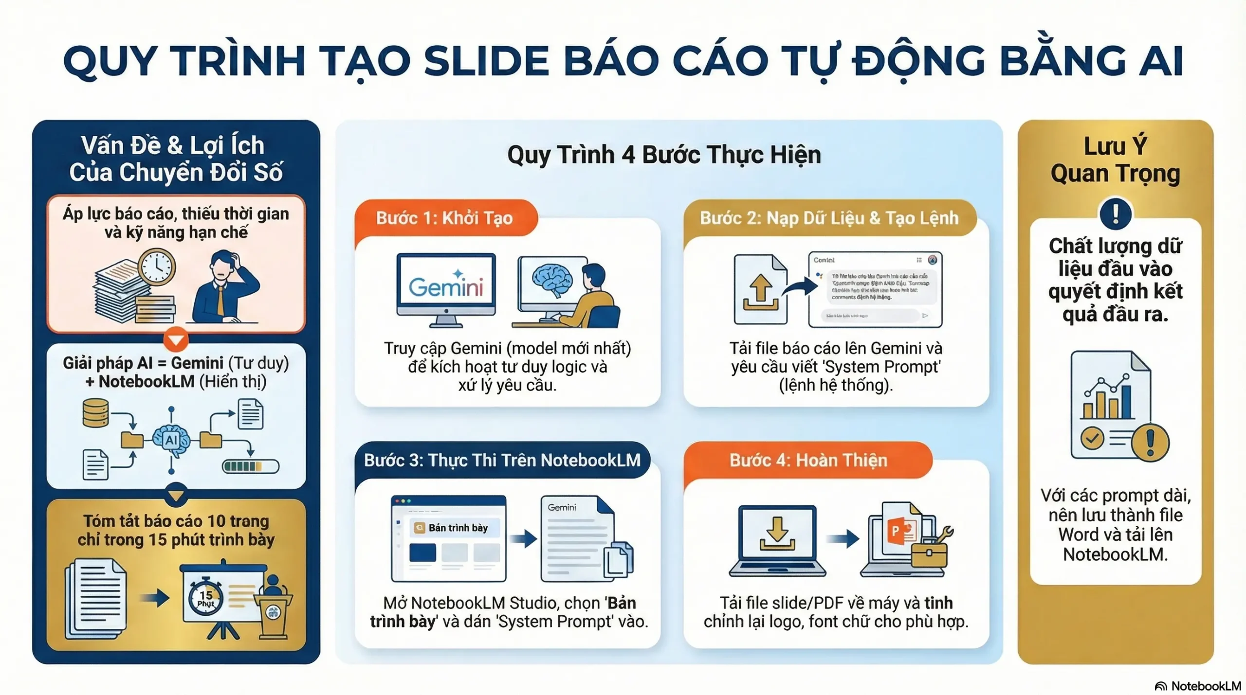 Tuyệt chiêu tạo Slide thuyết trình tự động chuẩn chuyên gia bằng Trợ lý AI trên NotebookLM cho cán bộ năm 2026 3